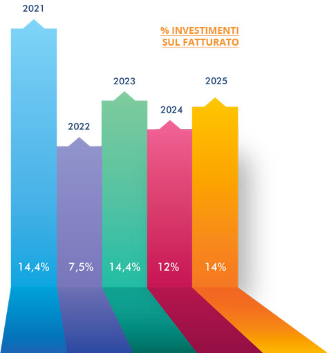 grafico investimenti su fatturato